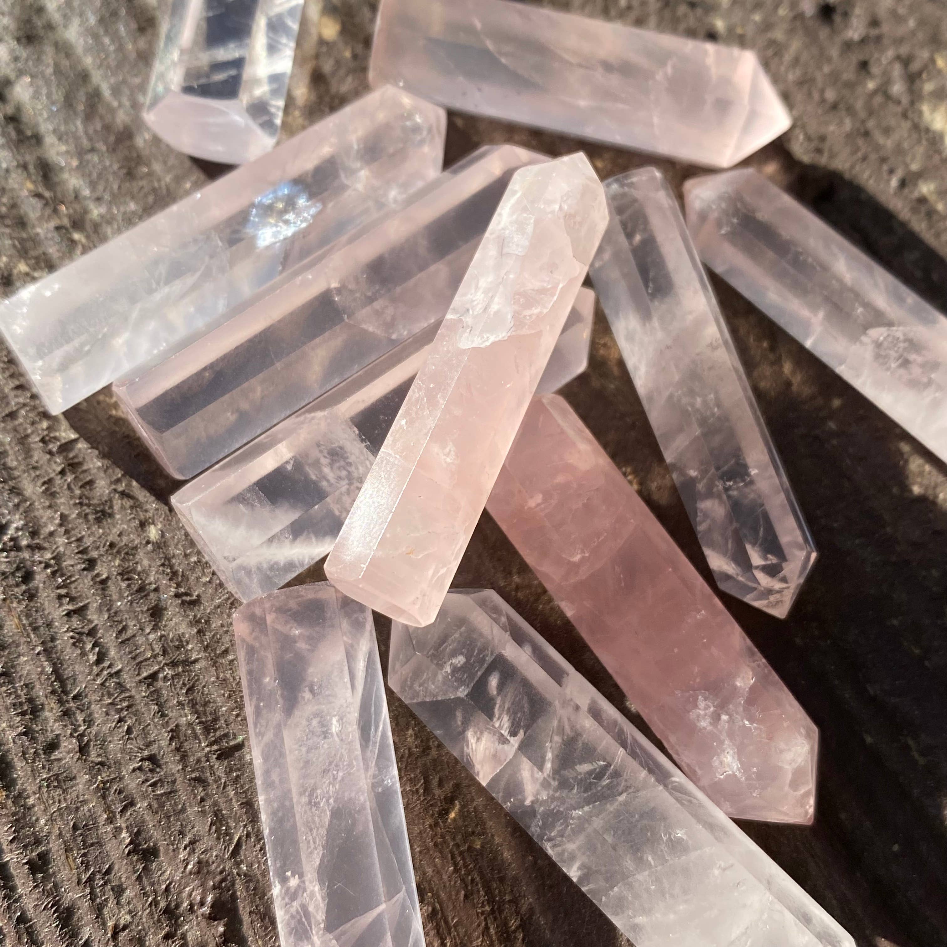 Wax Apothecary - Wholesale Spiritual Stone/Crystal - Rose Quartz Crystal Points Mini Gemstone Towers3