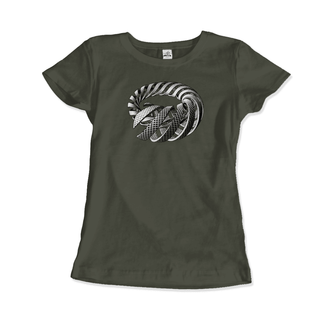 Art-O-Rama Shop - Wholesale Screen Printed T-Shirt - Unisex - MC Escher Spirals Art T-Shirt2