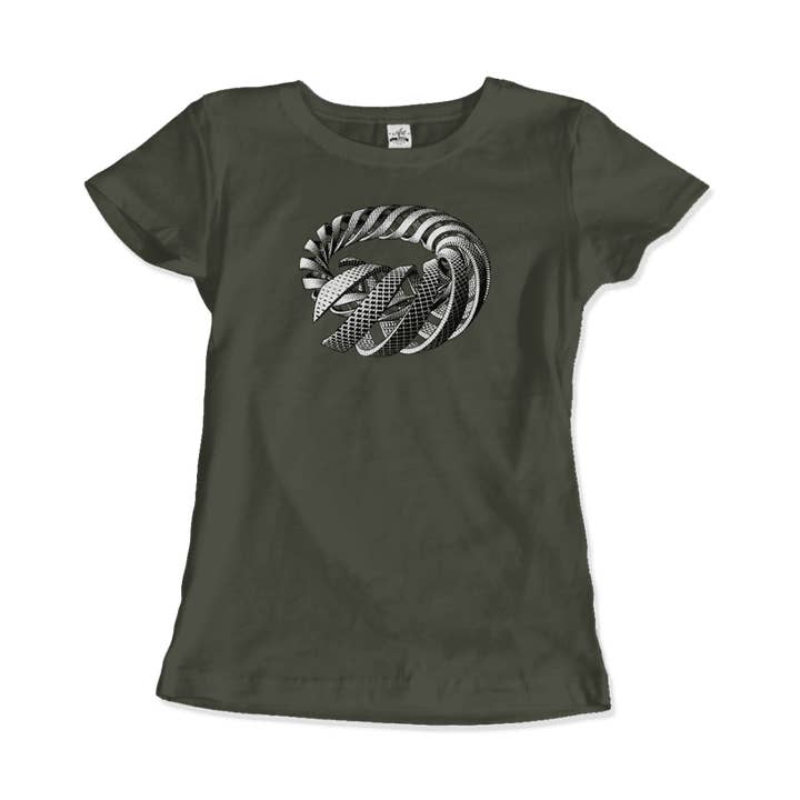 Art-O-Rama Shop - Wholesale Screen Printed T-Shirt - Unisex - MC Escher Spirals Art T-Shirt2