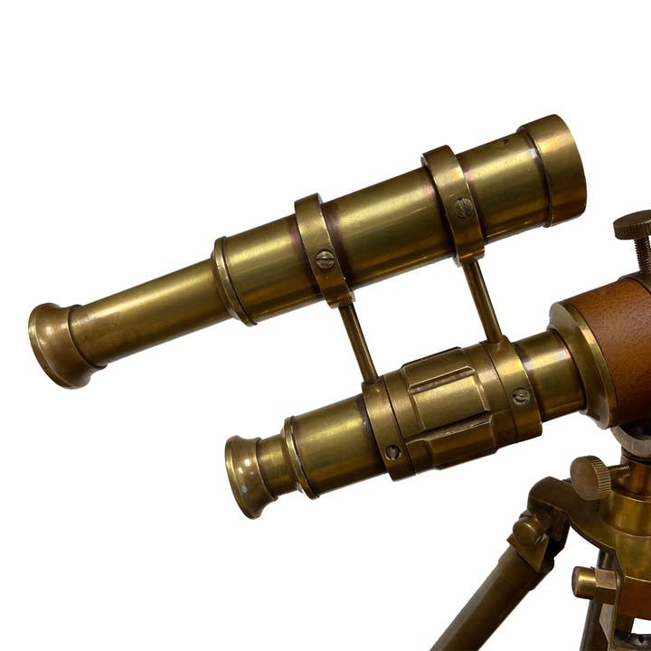 Madison Bay Co. - Historical Home Decor Reproductions - Wholesale Decorative Tabletop Object - 9-1/2" Solid Brass Telescope Adjustable Tripod Stand