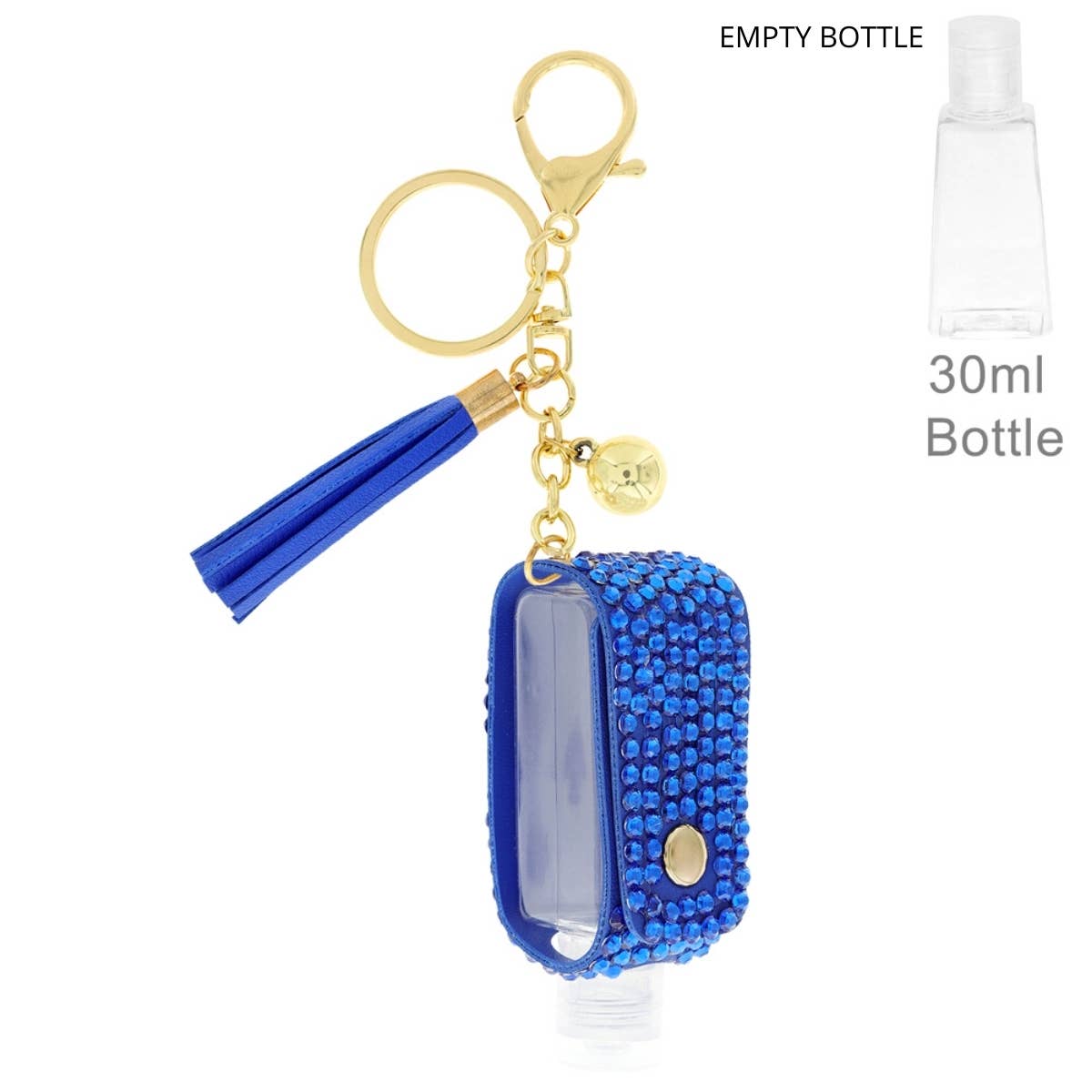 Royal Blue Sanitizer Keychain for wholesale on Faire1