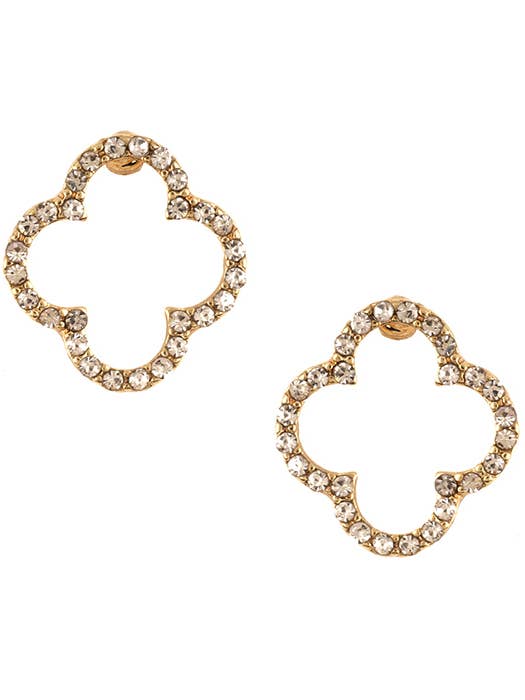 ( E302 ) BOUCLE D'OREILLE QUATREFOIL OUVERT pour la vente par Jewelry Max