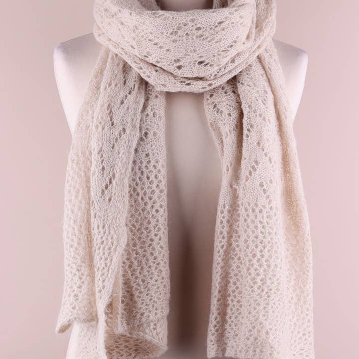 NAÏS PARIS - Wholesale Scarf - Women's - OPENWORK MOHAIR WOOL SHAWL19