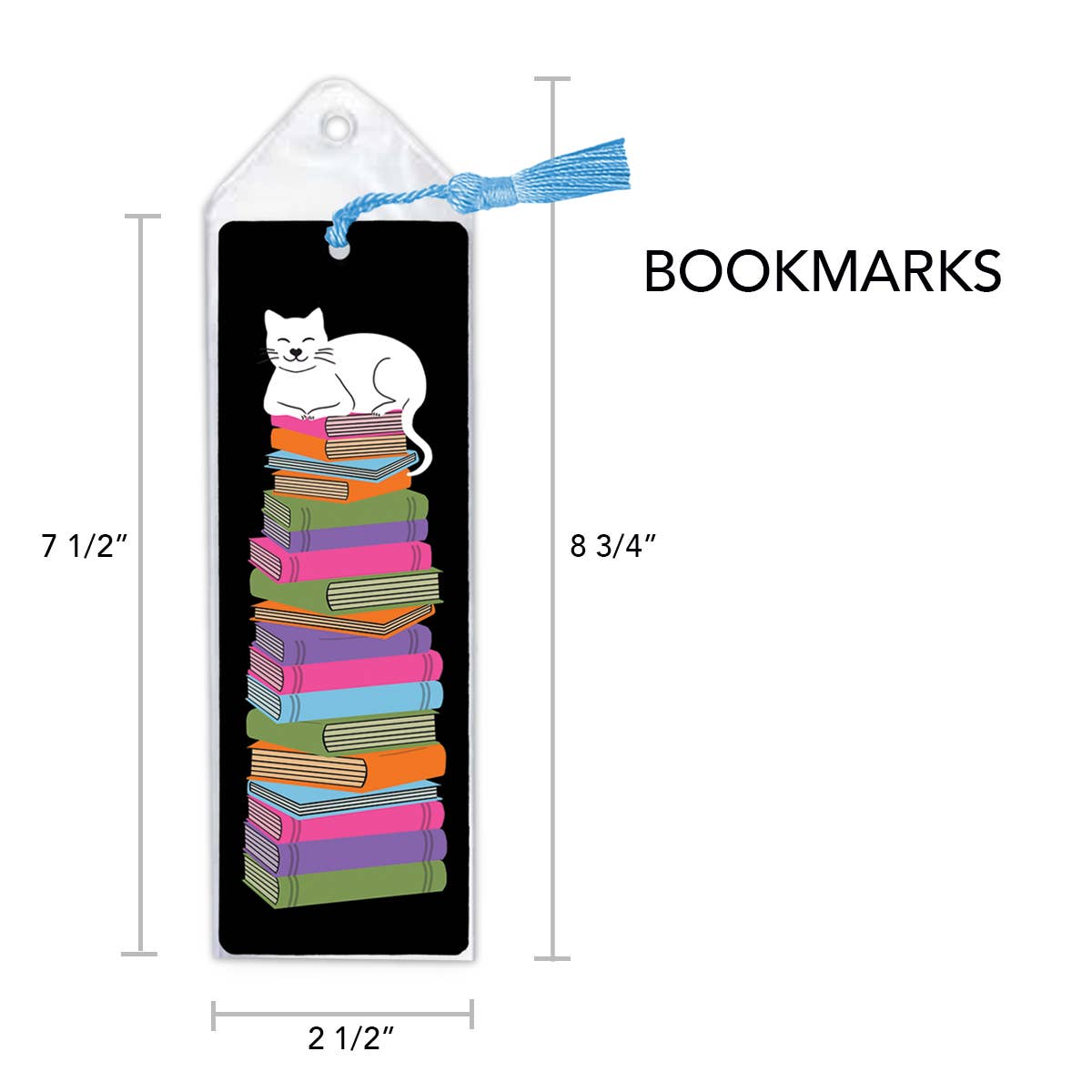 Rock Scissor Paper - Wholesale Bookmark - Book Stack Bookstore Cat Bookmark with tassel2
