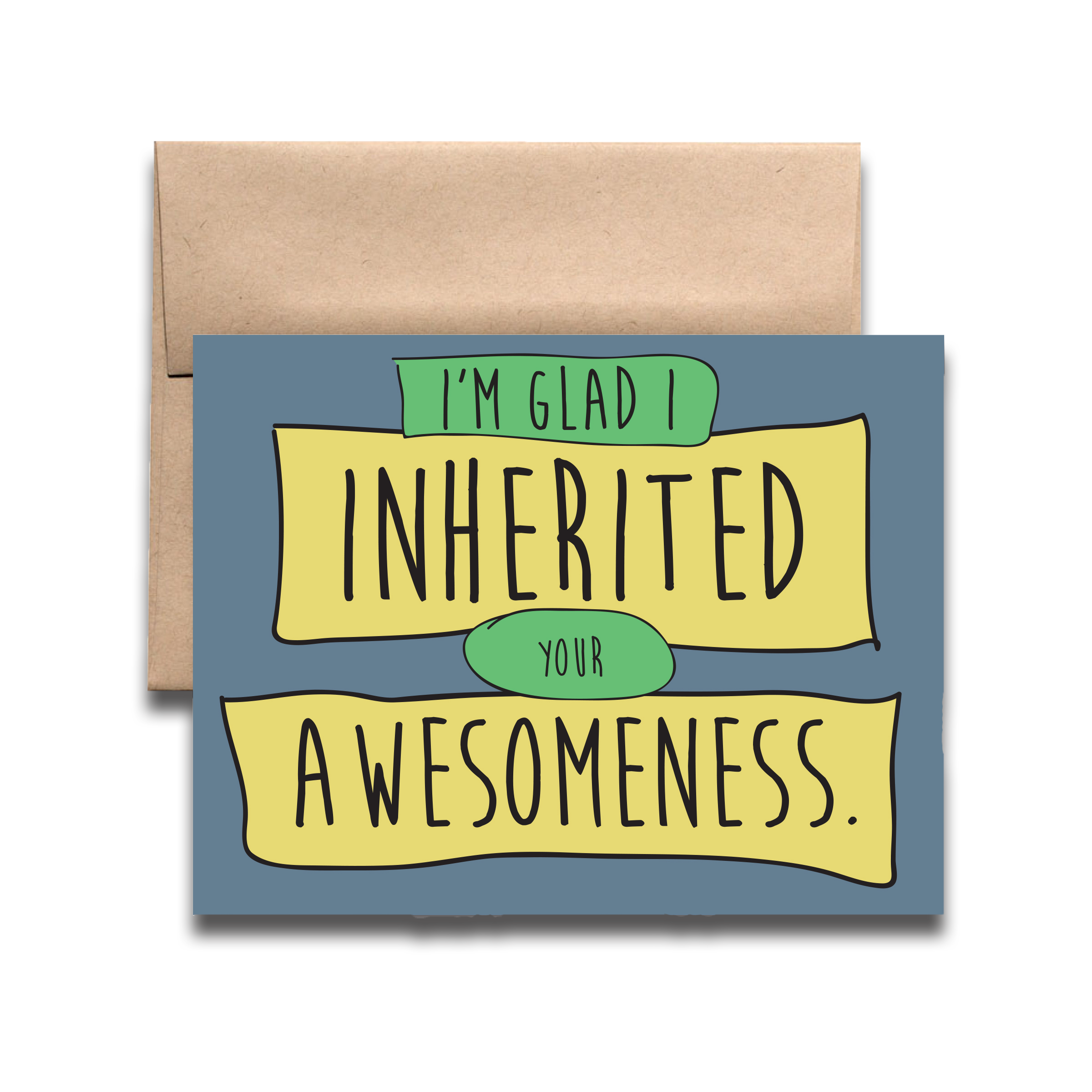 REMOVED BRAND - Wholesale Congratulations Card - Inherited Awesomeness Greeting Card0