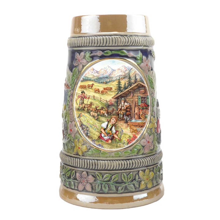 Spring In Germany Ceramic Shot Glass Stein Collection for wholesale by European Heritage Gifts