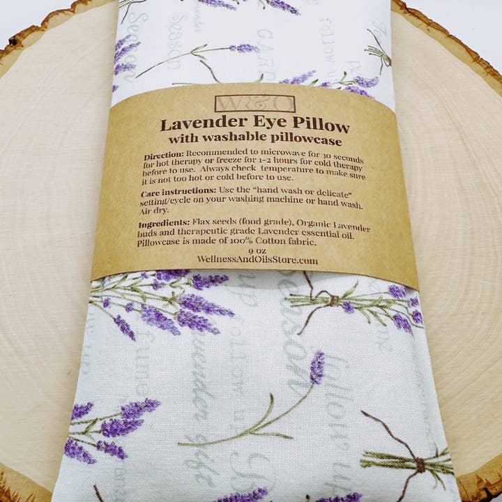 Wellness & Oils - Wholesale Spa/Therapy Pillow - Lavender Eye Pillow with Washable Cover-Lavender mint