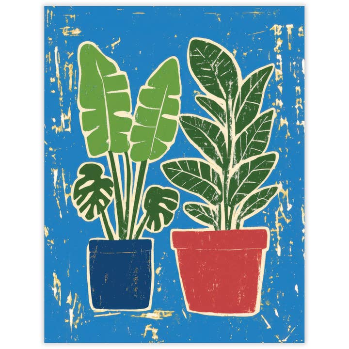 Houseplants – Recycled Blank Notecard for Plant Lovers for wholesale by Scarecrow & Nut Tree
