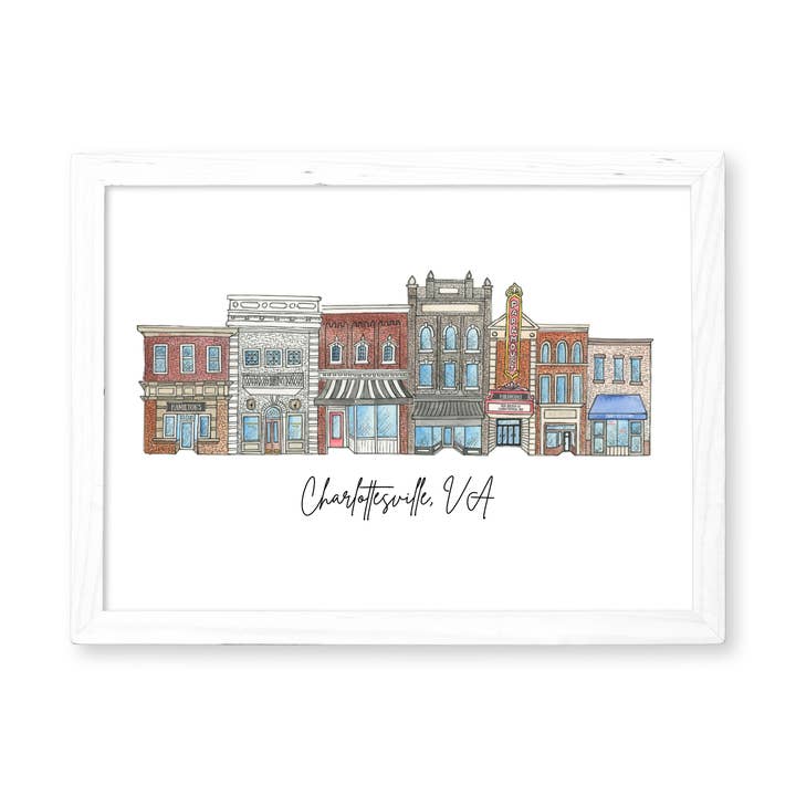 Charlottesville Row Art Print for wholesale by Mad Kitchen Co.