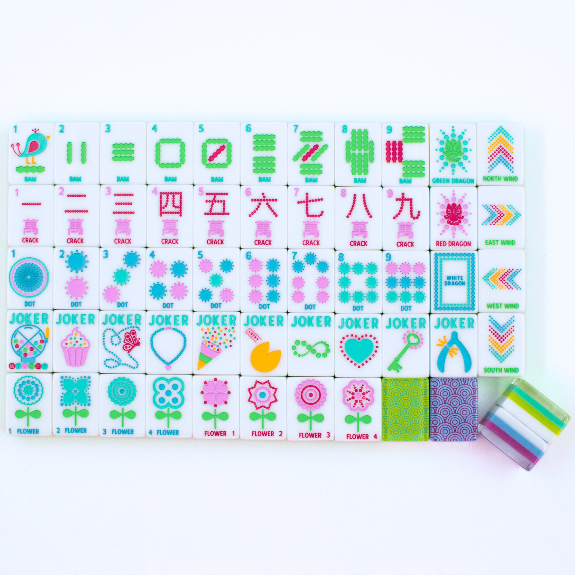 My Fair Mahjong - Vente Jeux de société - Confettis de Cristal Citron-Citron Vert | Mahjong avec une Touche de Couleur et de Joie | 3,18 cm x 2,29 cm x 1,78 cm1