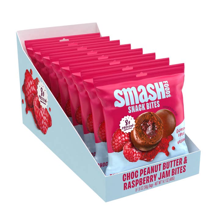 Smash Foods - Wholesale Snack Bar - Smash Snack Bites - Chocolate Peanut Butter & Raspberry3