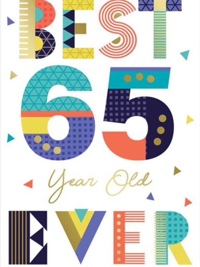 AGE 65 MALE for wholesale by Kingfisher Cards