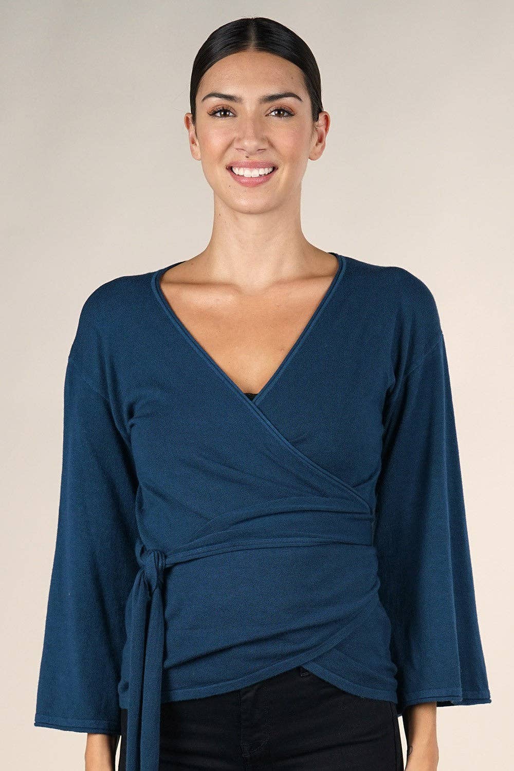 Lovestitch - Vente Pull en maille – femme - Pull à manches évasées Dressy Wrap15