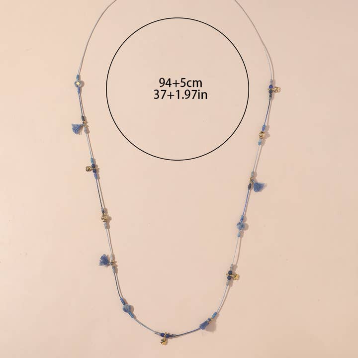 Blossom bijoux – Engroshandel Lariat/Y-hal halskæde – Halskæde på snor med sten 25CA007