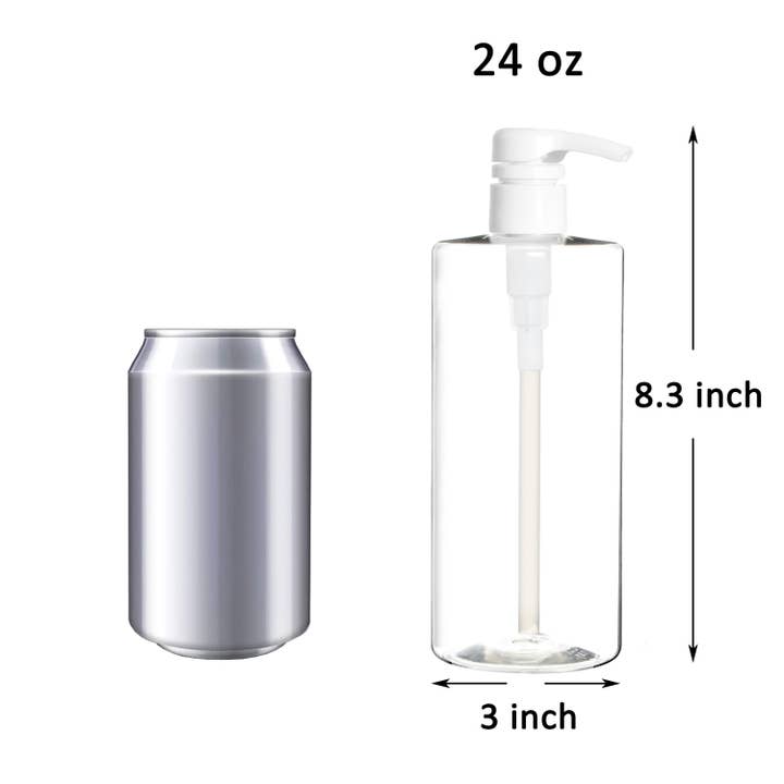 Youngever - Wholesale Soap Dispenser - Youngever 4 Pack 24OZ Empty Shampoo Pump Bottles - Clear2