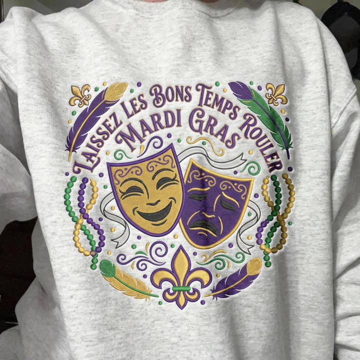 Embroidered Laissez Les Bons Temps Rouler Shirt & Sweatshirt for wholesale by ClevorFit