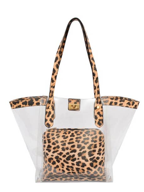 TB29102 Clear Tote w/ Pouch for wholesale by MiMi Wholesale