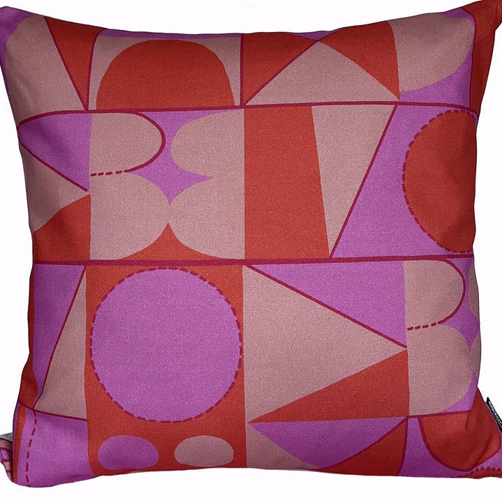 Taking Shape Cushion, Blush + Pink for wholesale by Sharon Jane Studio