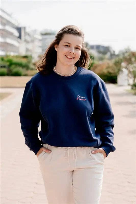 Limky – Sweatshirt - Mulher por atacado – Camisola de Gravidez e Amamentação "Creme de Amor" (Azul-Marinho)6