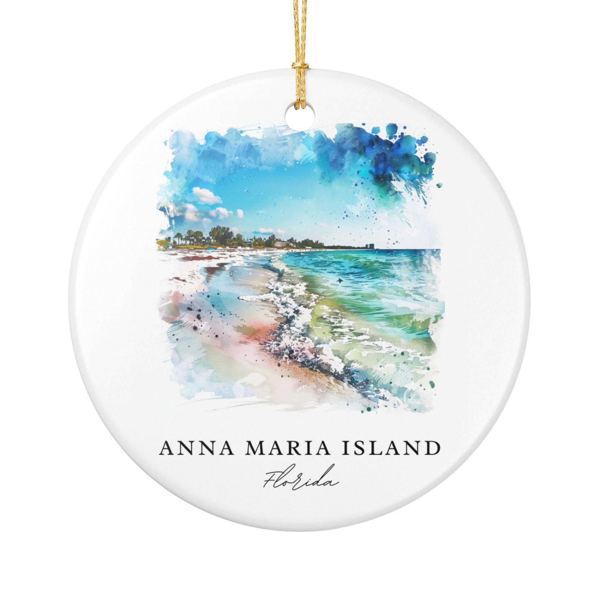 Premium Travel Art - Wholesale Ornament - Anna Maria Island Ornament: Unique Anna Maria Island Souvenir, Anna Maria Xmas Decor, and Authentic Gulf Coast Florida Gift0