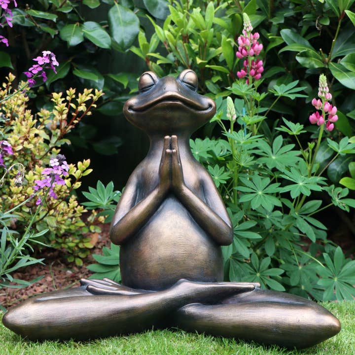 Bentley & Bo - Wholesale Sculpture - Yoga Frog - Meditating