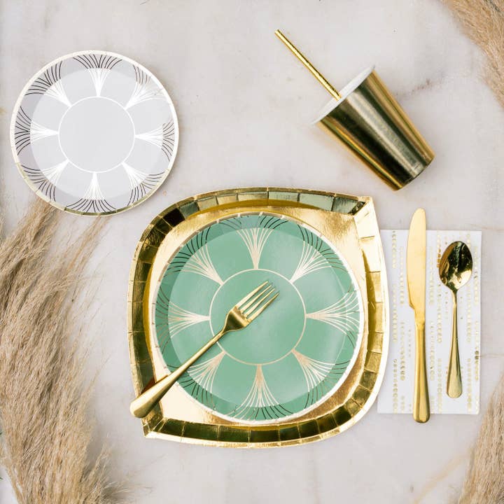 Jollity & Co. + Daydream Society - Wholesale Disposable plate - The Gatz Sage Green Dinner Plates - 8 Pk.1