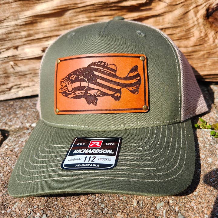 American Bad Bass Fishing Hats (Copy) for wholesale by Bella Blue Art Studio