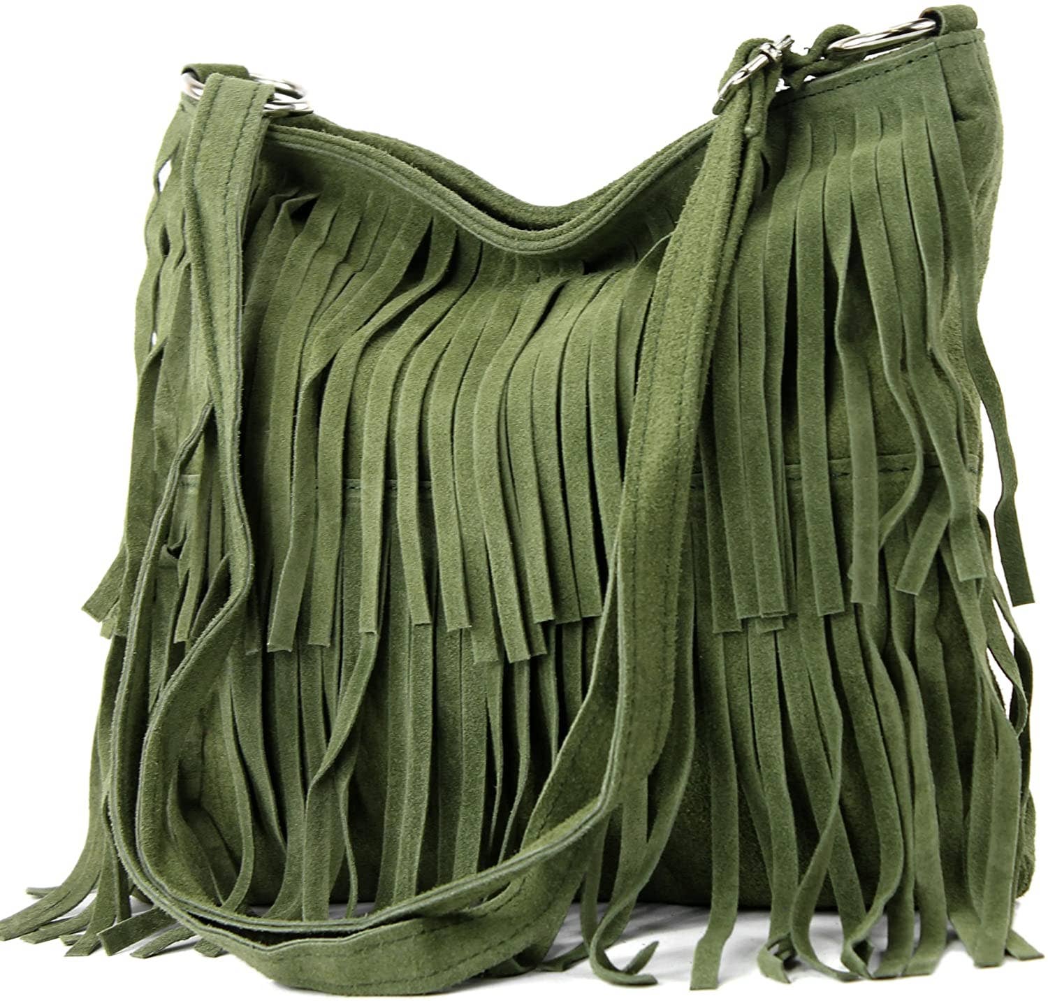 Ellas Trading - Wholesale Crossbody Bag - Women's - Italian Suede Leather Fringed Shoulder Crossbody Bag9