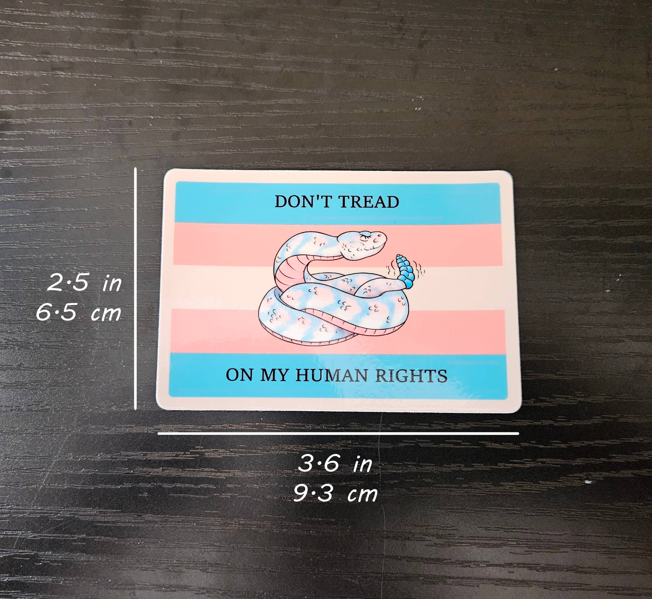 Sleepy Moth - Wholesale Sticker - Don't Tread On Trans Rights Sticker1