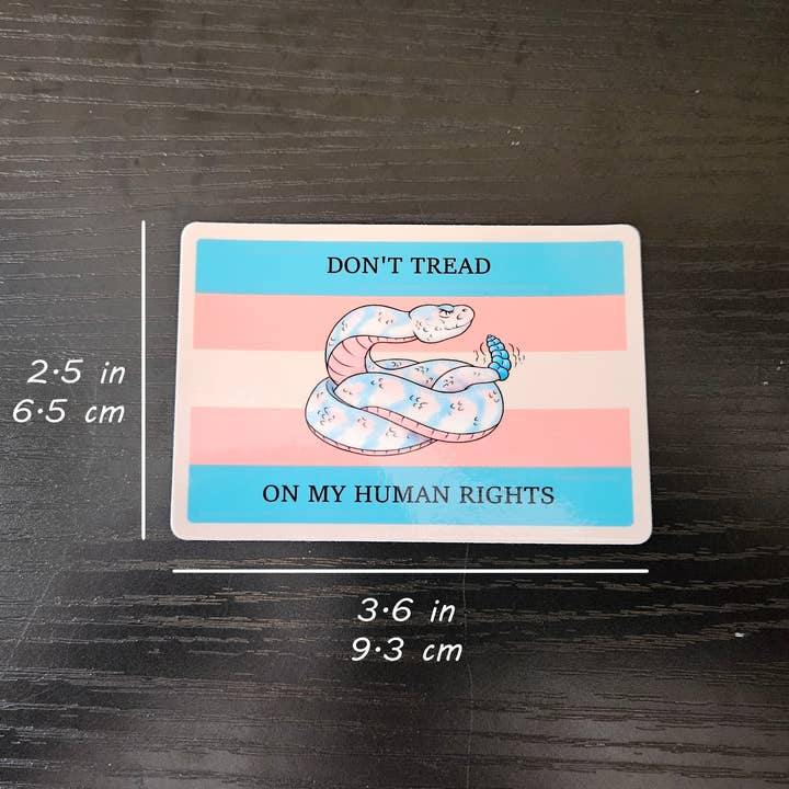 Sleepy Moth - Wholesale Sticker - Don't Tread On Trans Rights Sticker1