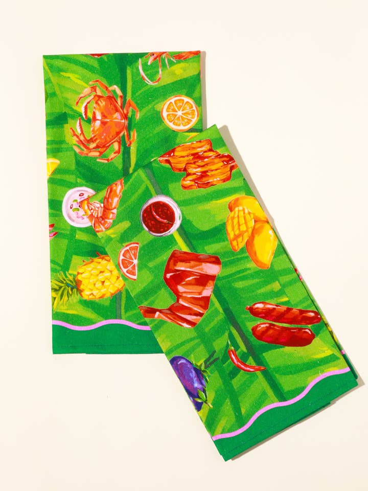 Kamayan Kitchen Towel Set for wholesale by Kasama