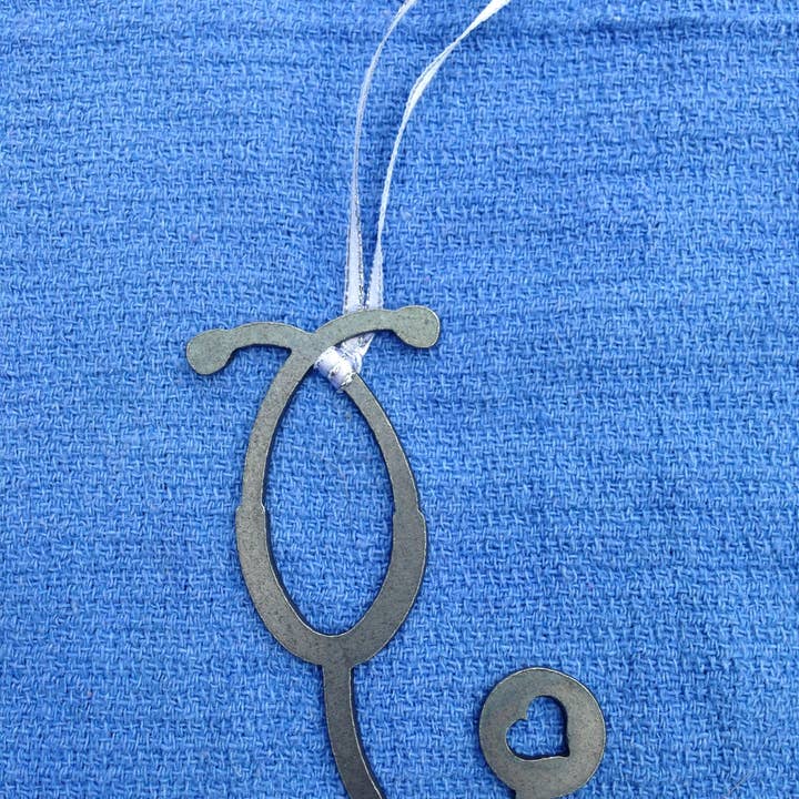 Stethoscope Ornament for wholesale by Burke Metal Work