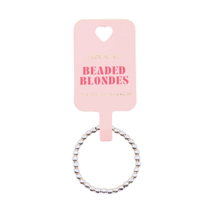 Anneau perlé Lexi en argent pour la vente par Beaded Blondes