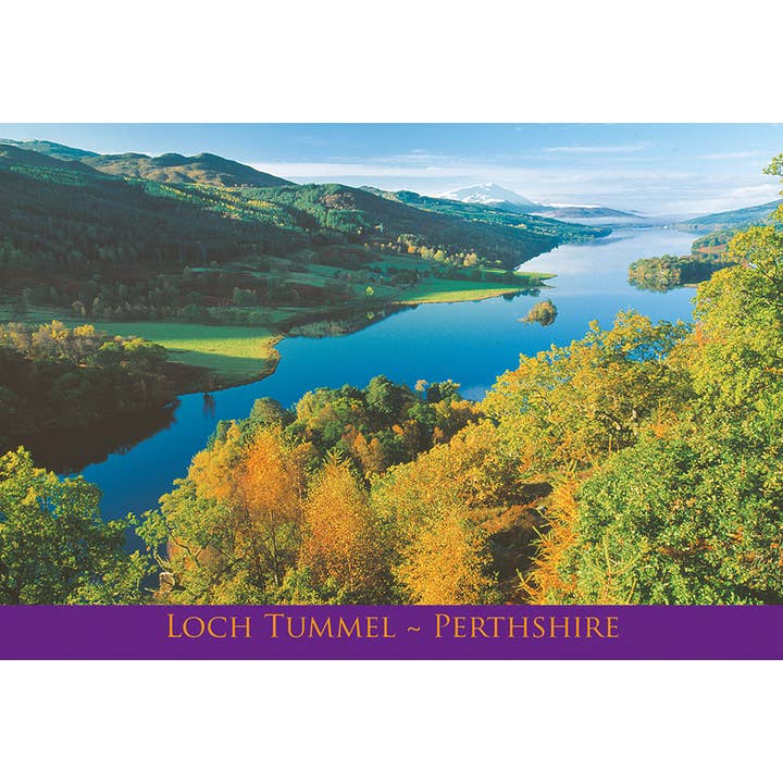 Tarjeta postal mediana Loch Tummel para venta al por mayor de Island Blue Publishing