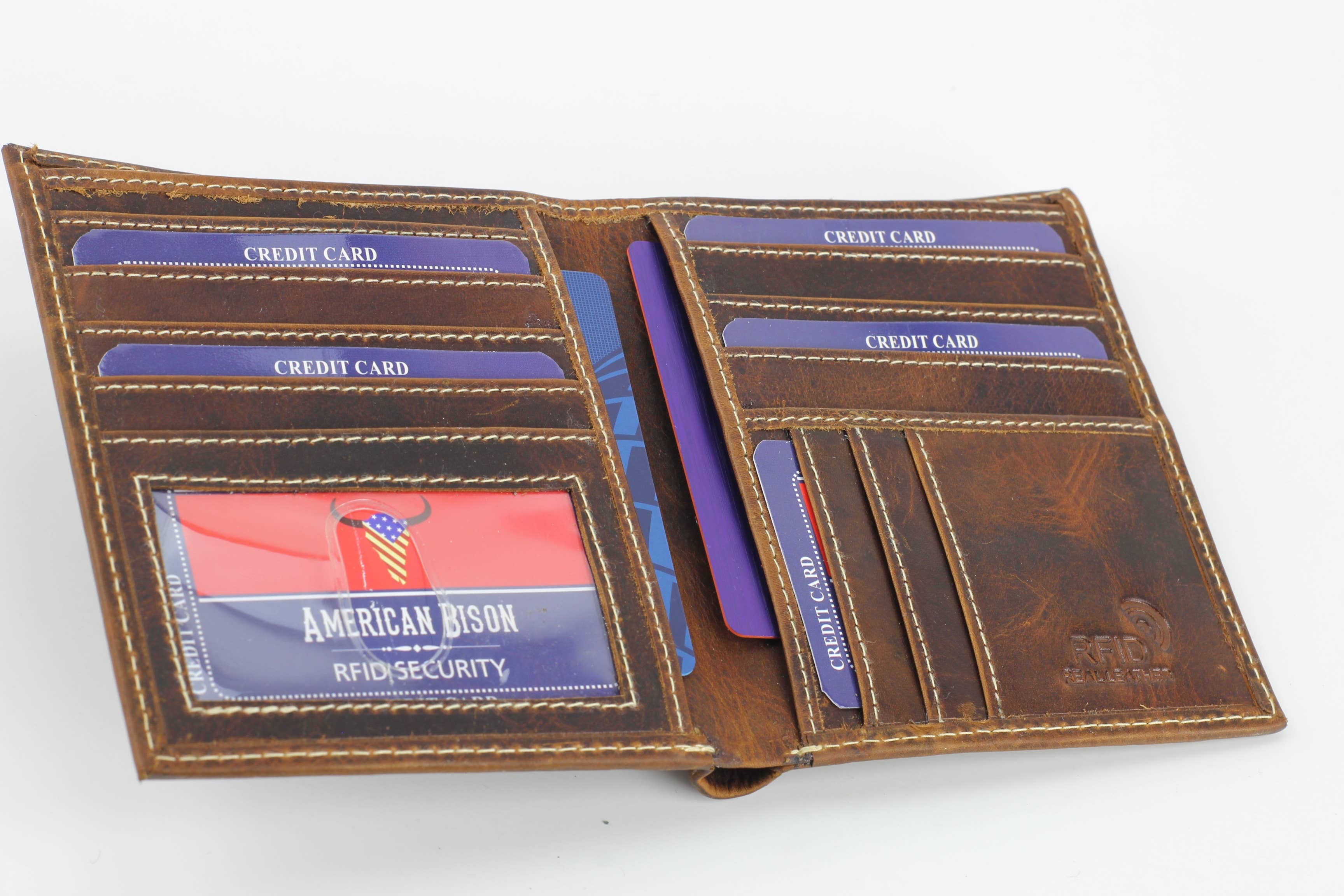 Leather Impressions Inc - Vente Portefeuille – homme - Portefeuille Hipster Hunter en cuir RFID 8020 pour hommes9