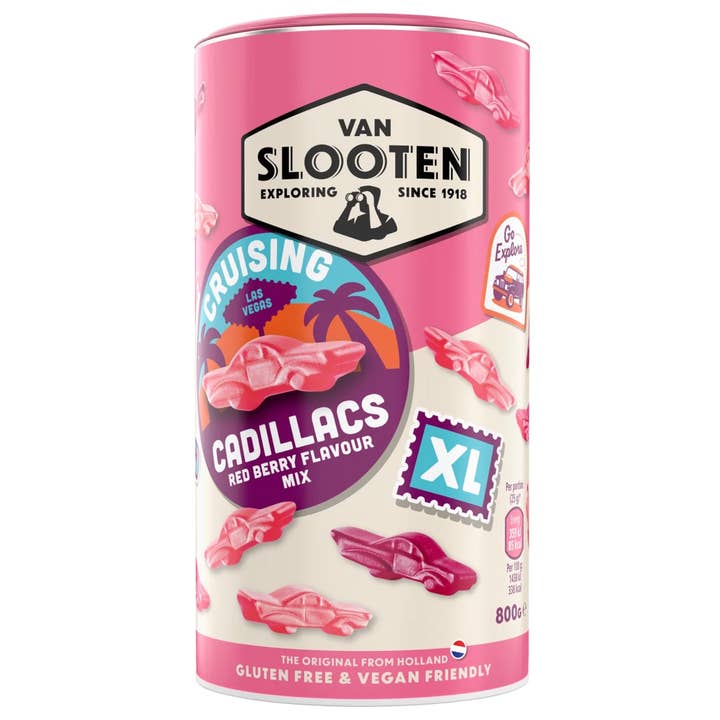 Cruising Cadillacs Redberry VEGAN XL Mix 800g for wholesale by Van Slooten