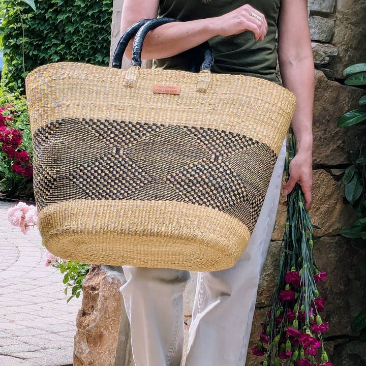 Over-sized Handwoven Market Bag for wholesale by The Taylored Collection