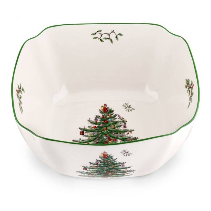 Portmeirion, Spode, Pimpernel, Nacthmann, Wrendale Designs - Wholesale Serve Bowl - Spode Christmas Tree Large Square Bowl