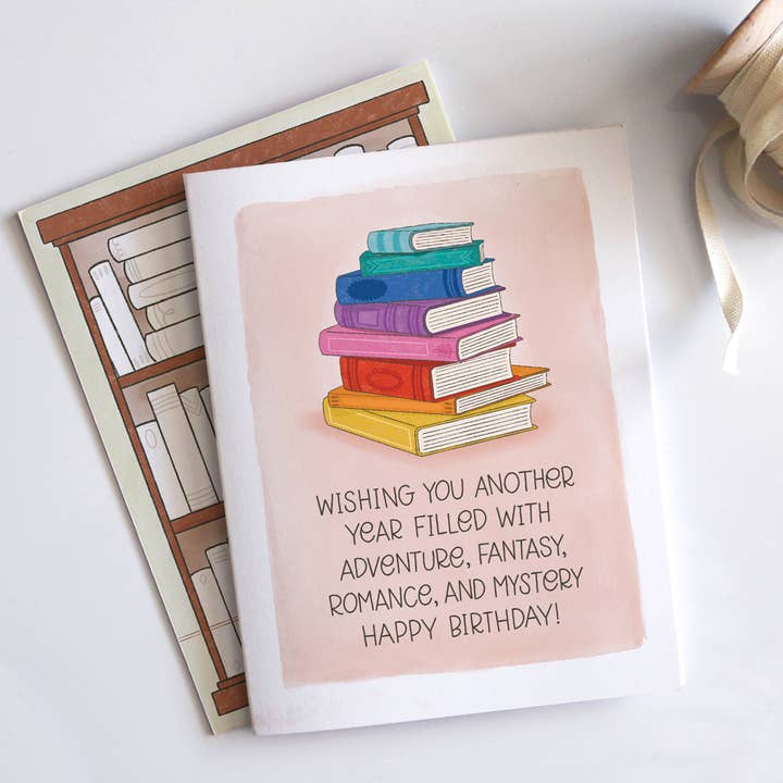 The Noble Paperie – wholesale Födelsedagskort – Ännu ett år | Bokälskare Bookish Grattis på födelsedagskort2