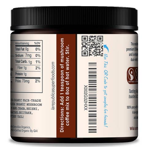 La Republica Coffee - Wholesale Instant Coffee/Espresso - La Republica Organic Mushroom Coffee (Full-Fruiting Extract)4