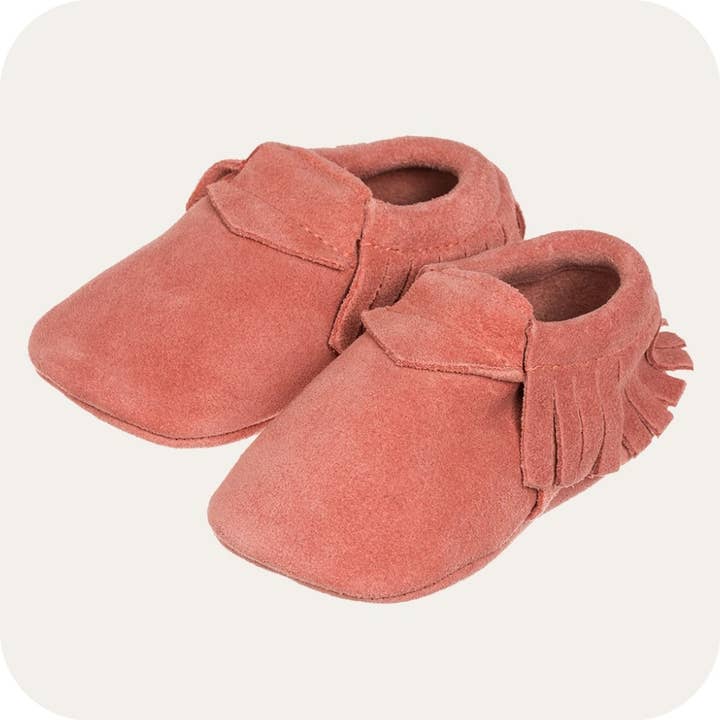 LAIT ET MIEL - Wholesale Booties - Baby - Coral Suede Baby Moccasin