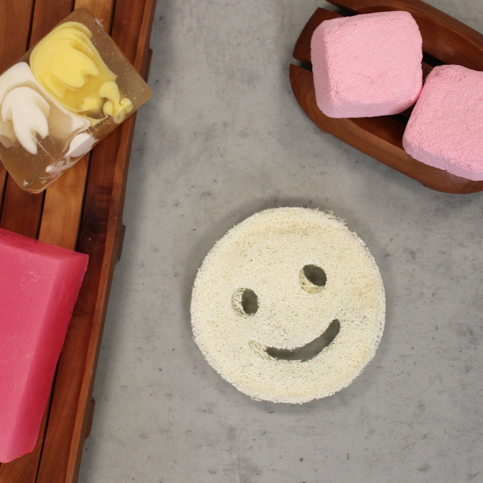 Ancient Wisdom - Wholesale Loofah - Whole Loofah Smiley Face2