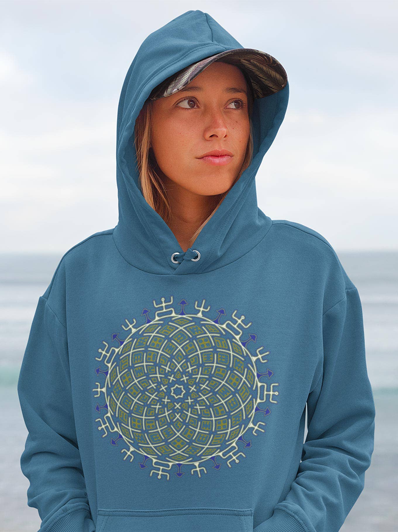symbolika - Wholesale Hoodie - Women's - Vortex Cross Women Hoodie - Colors - Made to Order