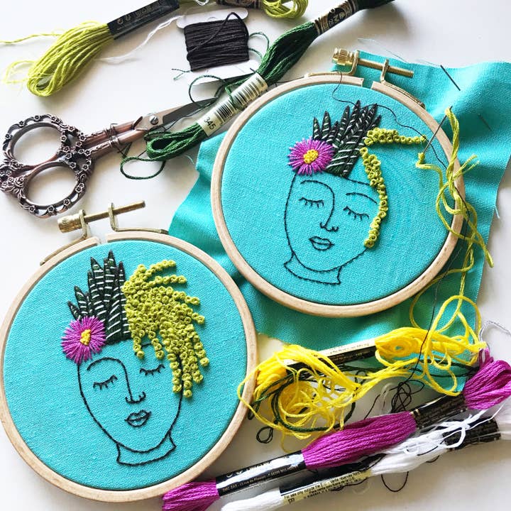 Rosanna Diggs Embroidery – Großhandel Kreuzstich-/Stickzubehör – Modernes Stickset, Plant Lady DIY Komplettset7