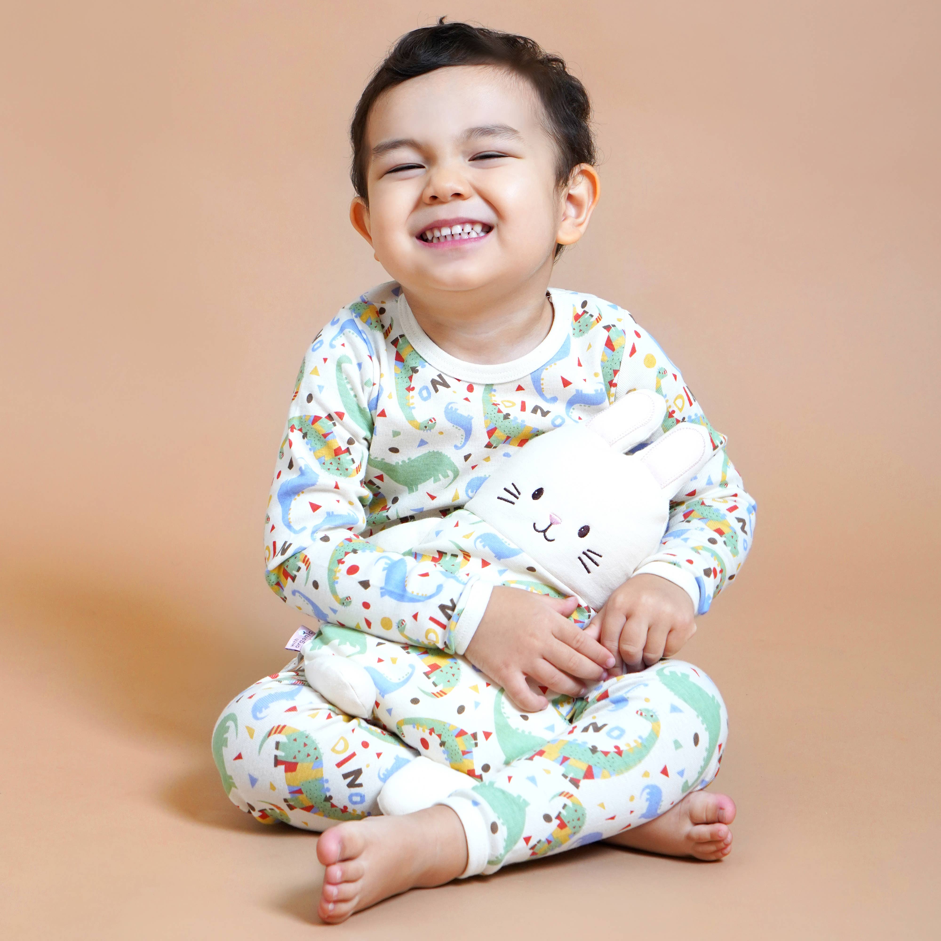 WithOrganic - Wholesale Sleepwear Set - Kids - Organic Pajama Set with Matching Security Doll - Dinosaur5