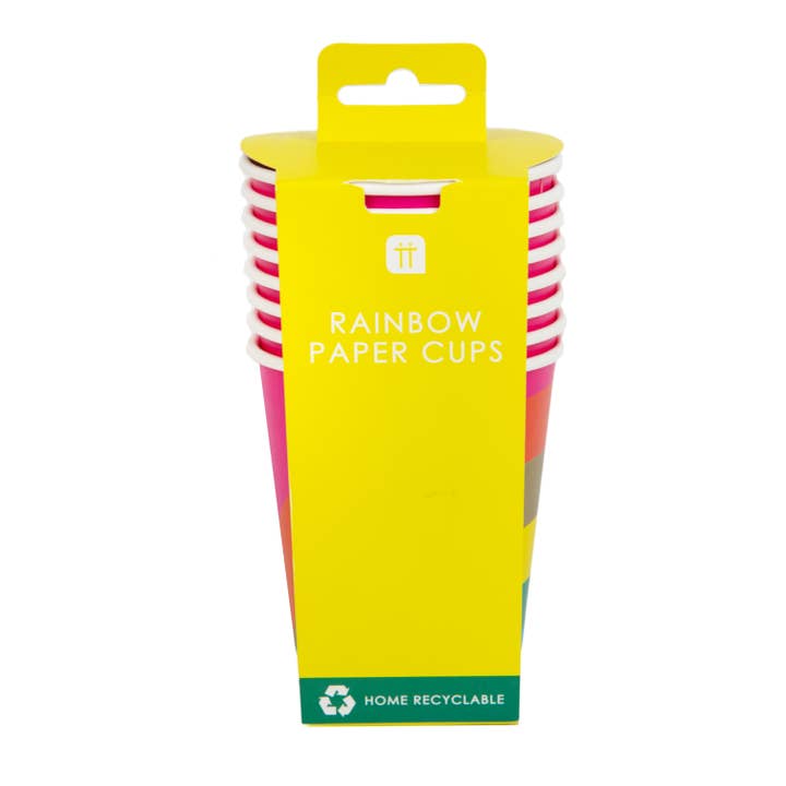Talking Tables USA - Wholesale Disposable Cup - Rainbow Party Cups | 8 Pack |