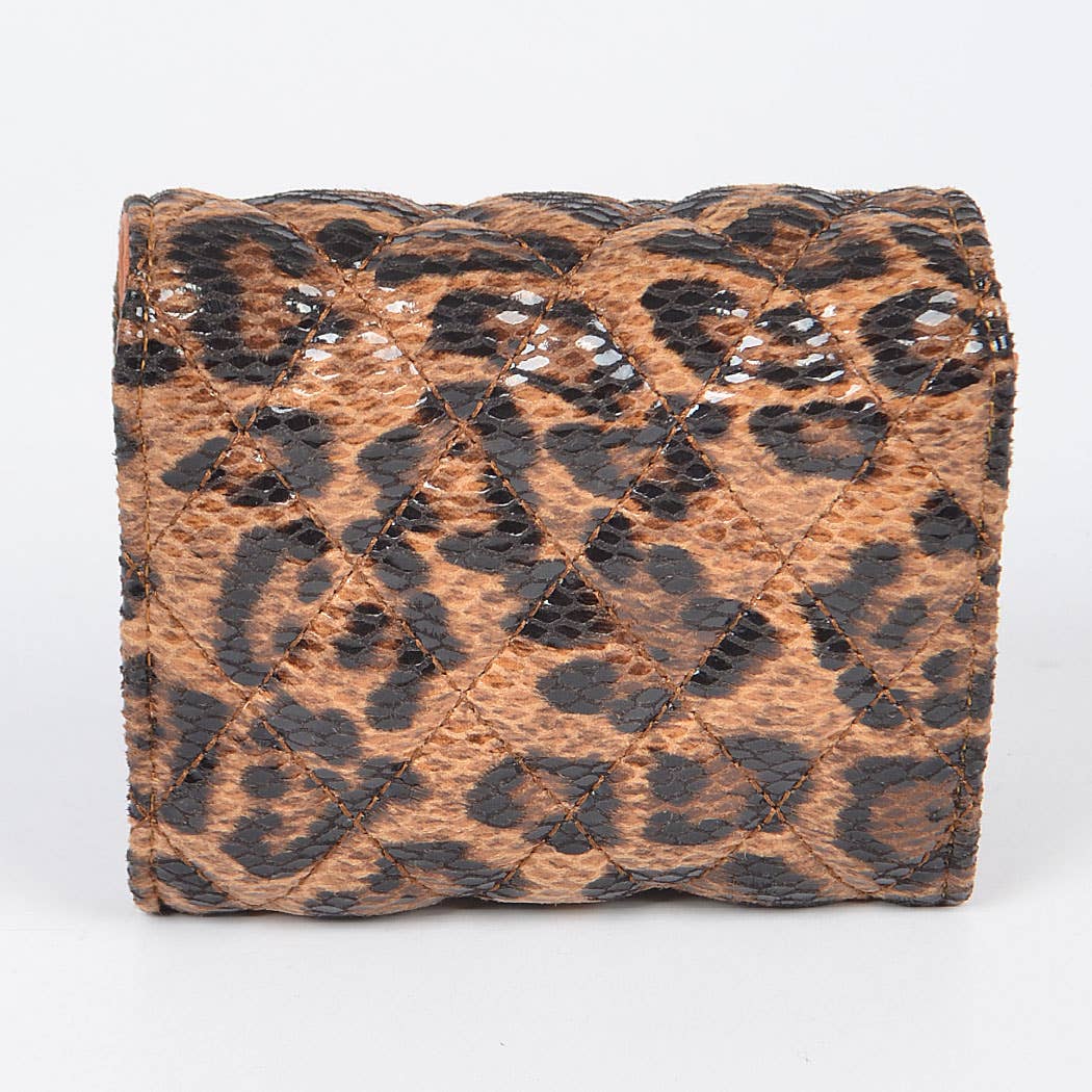 Leopard Quilted Leo Cross Body Small Wallet for wholesale on Faire2