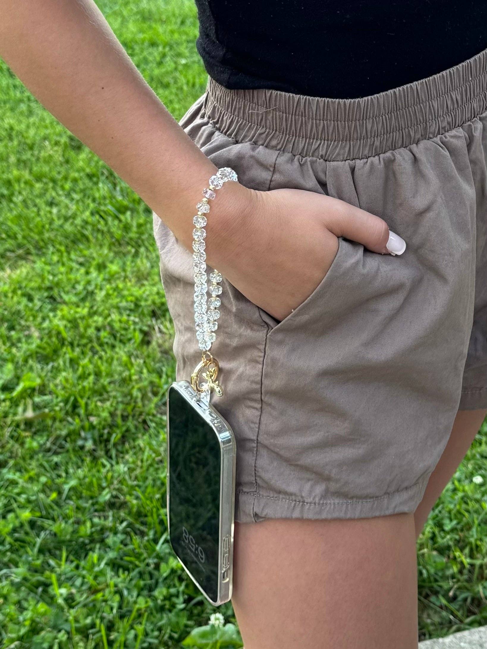 Save The Girls - Wholesale Wristlet - Clip & Go Beaded Wristlet Bedazzled Collection5