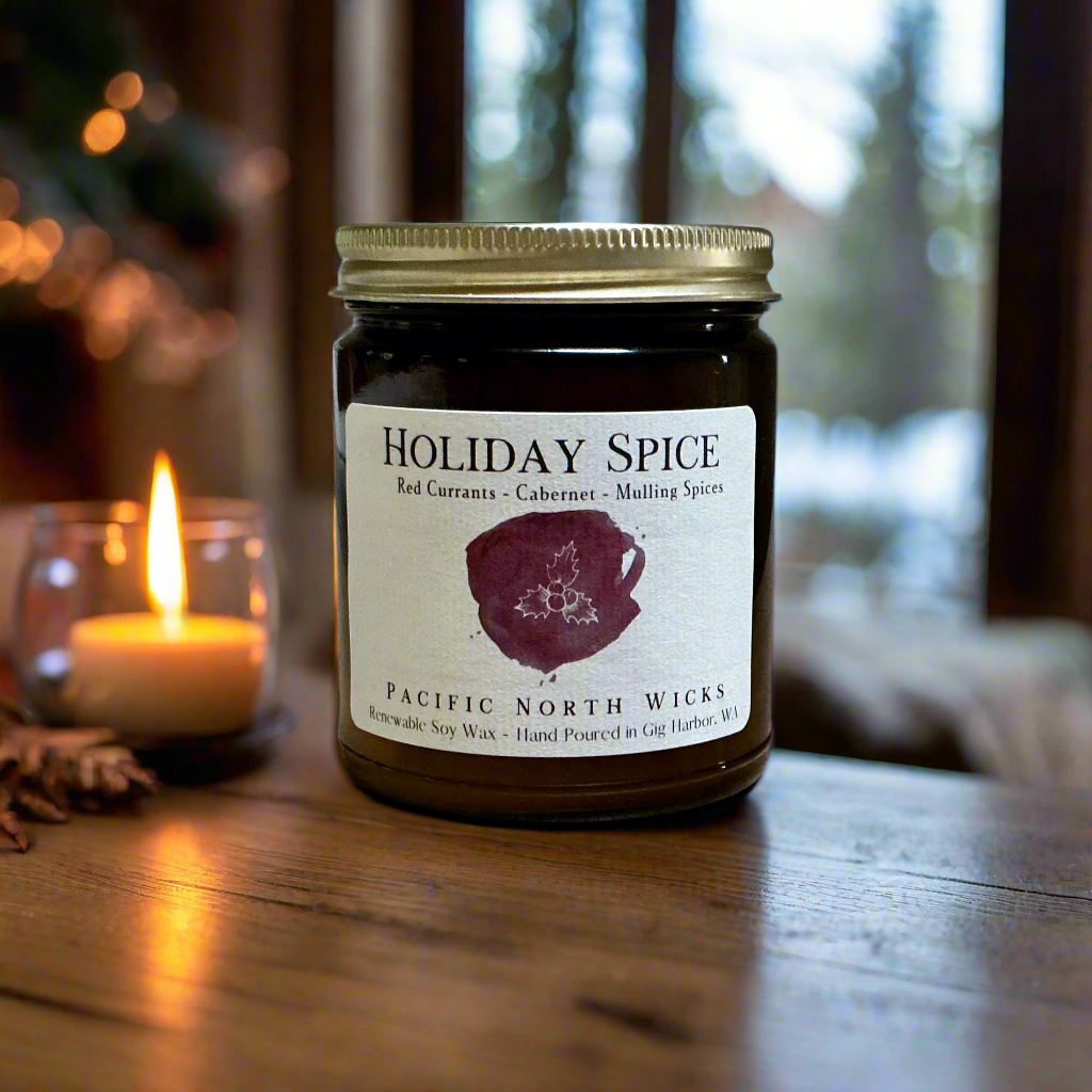 Pacific North Wicks - Wholesale Jar/Filled Candle - Holiday Spice Candle | Spiced Wine, Red Currant, Cabernet2
