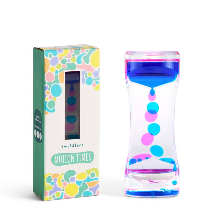 The Twiddlers - Wholesale Fidget Toy - Kids - 1 Pack Liquid Motion Timer Sensory Timer Hourglass, 14cm